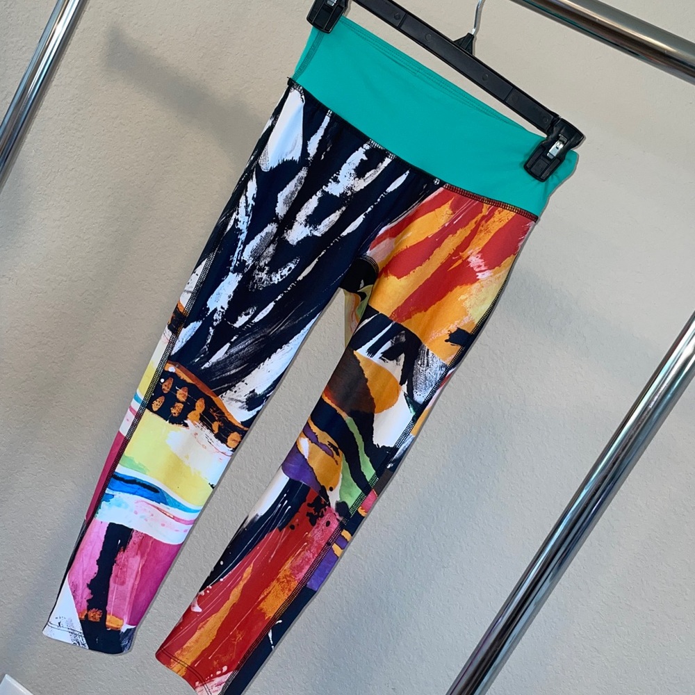 PRISMSPORT Teal and Gray Leggings Size XS